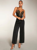 Requintte Bodysuit em Renda Sexy