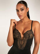 Requintte Bodysuit em Renda Sexy