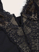 Requintte Bodysuit em Renda Sexy