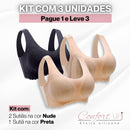 Sutiã Alta Sustentação com Efeito Silicone - Pague 1  Leve 3 - Confort Up