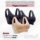 Sutiã Alta Sustentação com Efeito Silicone - Pague 1  Leve 3 - Confort Up