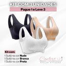 Sutiã Alta Sustentação com Efeito Silicone - Pague 1  Leve 3 - Confort Up