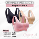 Sutiã Alta Sustentação com Efeito Silicone - Pague 1  Leve 3 - Confort Up