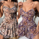 Babydoll Cáqui Floral Verão