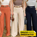 Calça Pantalona Feminina ZARA com Cinto - Lançamento Verão/Inverno