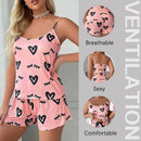 Conjunto de pijama feminino sem mangas de duas peças